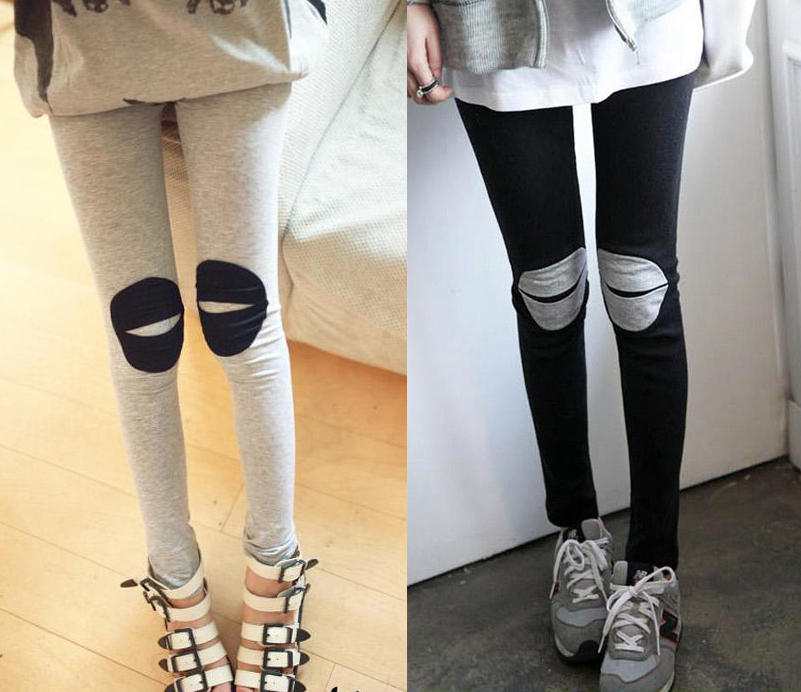 Free shipping Thermal trousers stockings stretch cotton pants 100% cotton sanded legging - 8467 grey , 10