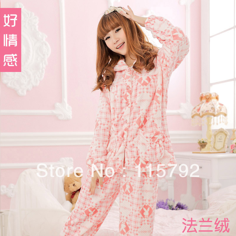 Free shipping thermal underwear pajamas for women winter women casual set