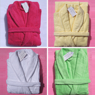 free shipping Thickening 100% cotton towel loop pile bathrobe towel bathrobe multicolor