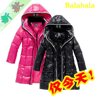 free shipping Thickening 2012 winter BALABALA children's clothing child female child down coat medium-long