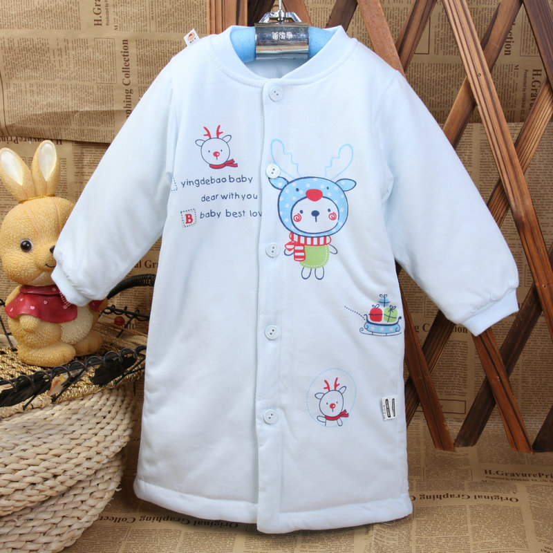 Free Shipping Thickening autumn and winter baby robe baby sleepwear cotton-padded child winter 100% cotton thickening robe y1451