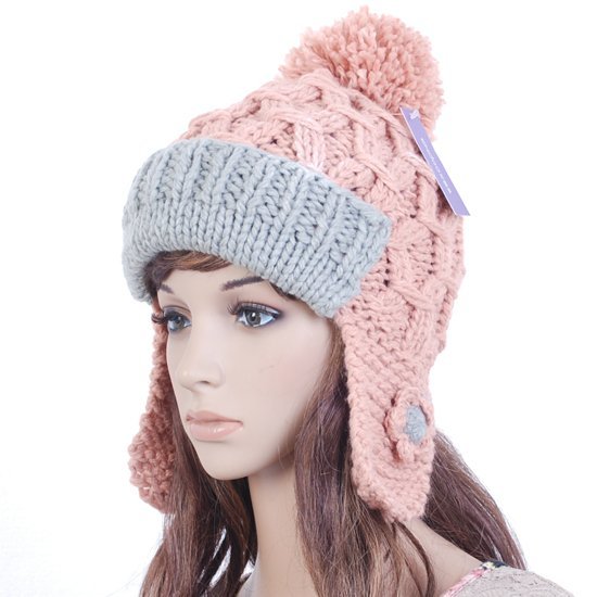 free shipping  thicker ear protection knit hat