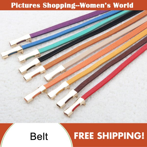 Free shipping Thin belt new arrival hot-selling beautiful gold plated female pigskin genuine belly chain leather  belt