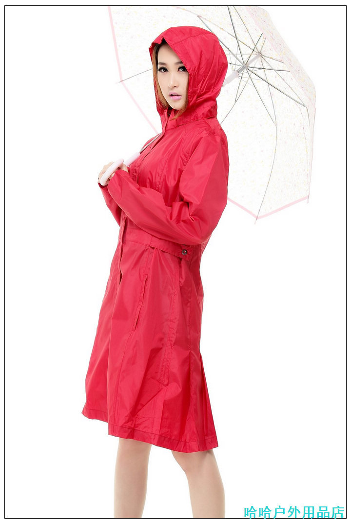 Free shipping!Thin quick-drying adult fashion trench raincoat outdoor jacket fabric