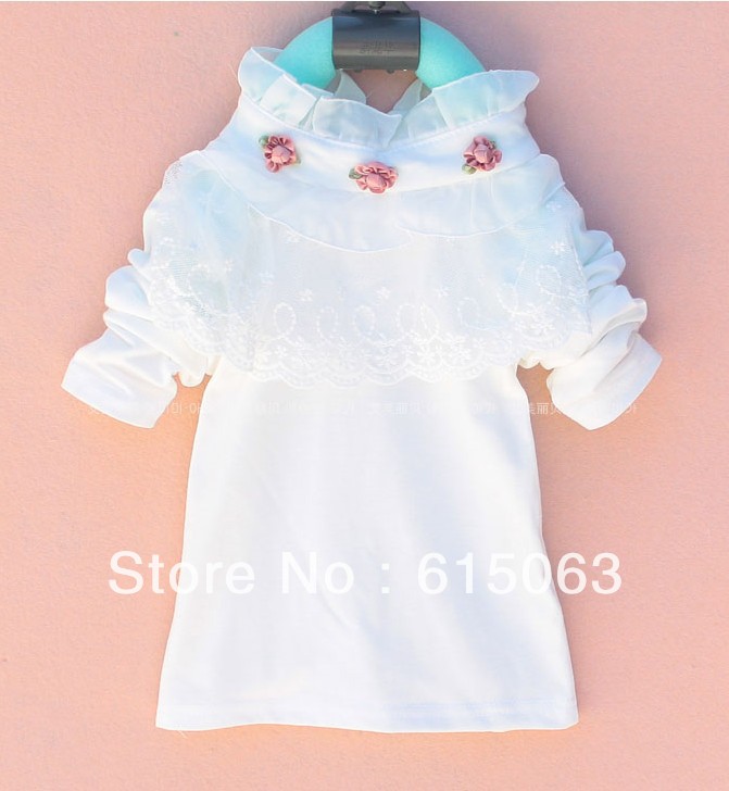 Free shipping! Three spent rendering of the new girls long-sleeved collar shirt wholesale