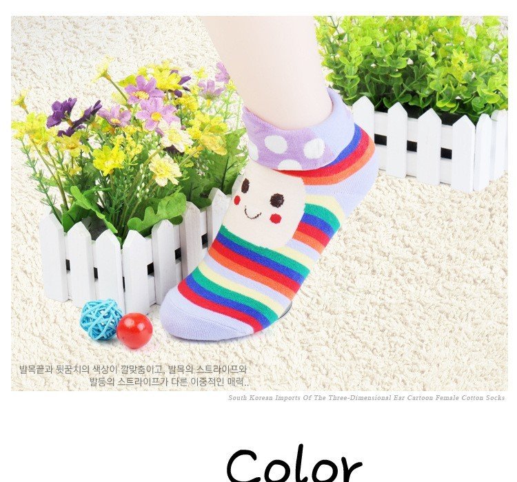 Free shipping to worldwide 10 pairs/lot womens' cotton creative Darling mushroom socks cotton cartoon socks stripe short socks