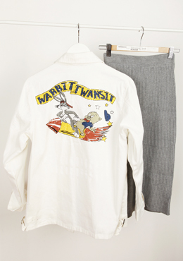 FREE SHIPPING Tooling pink cartoon duck water wash denim cotton trench