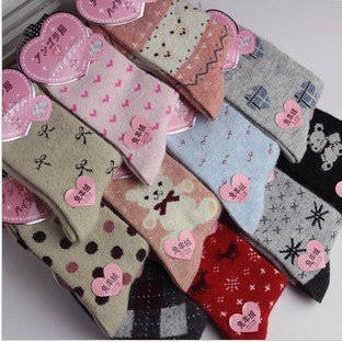 Free shipping   Top cashmere Manual keep warm  Female socks  10pairs/lot