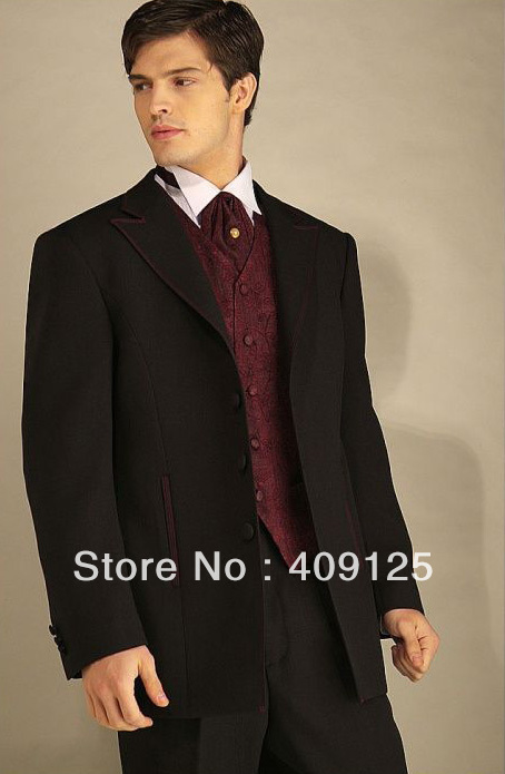 FREE shipping Top men's wedding suits Groom wear complete designer tuxedos Bridegroom groomsmen suits for men custom-made N446