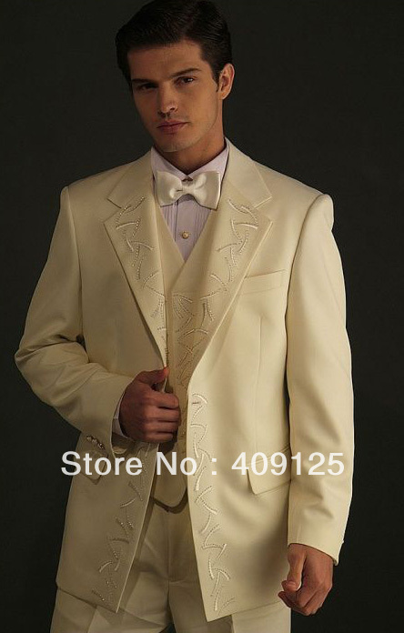 FREE shipping Top men's wedding suits Groom wear complete designer tuxedos Bridegroom groomsmen suits for men custom-made N450