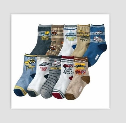 [Free Shipping] Top Quality! 4~7y cotton kids socks ,cartoon socks , mixed colours 20pairs/lot