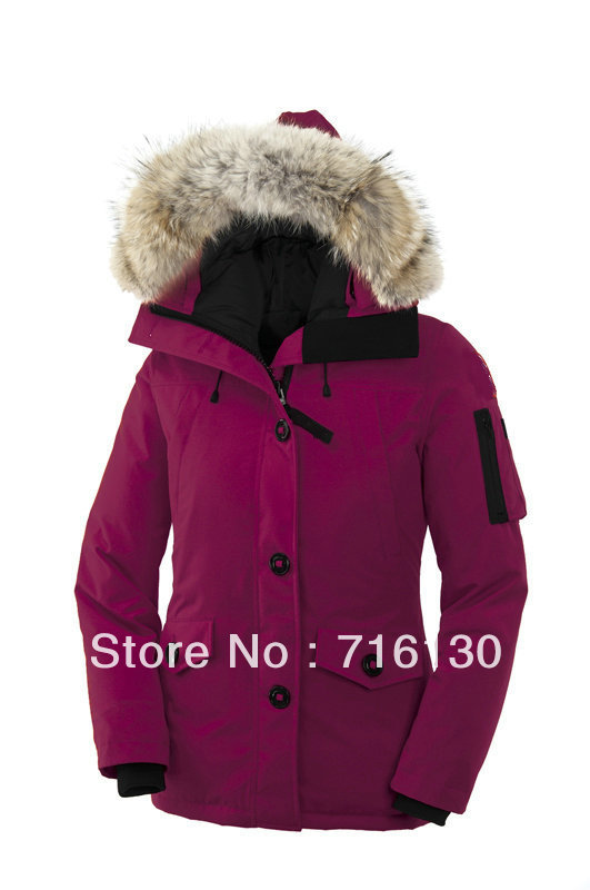 Free Shipping! top quality  Fashion Womens winter down coats ,warm  fur coat  for women,  purple  colour