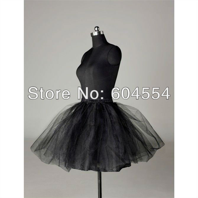 Free Shipping Top Quality In Stock Bridal Accessories Children Flower Girl Dress Cocktail Dress Plus Size Black Petticoat