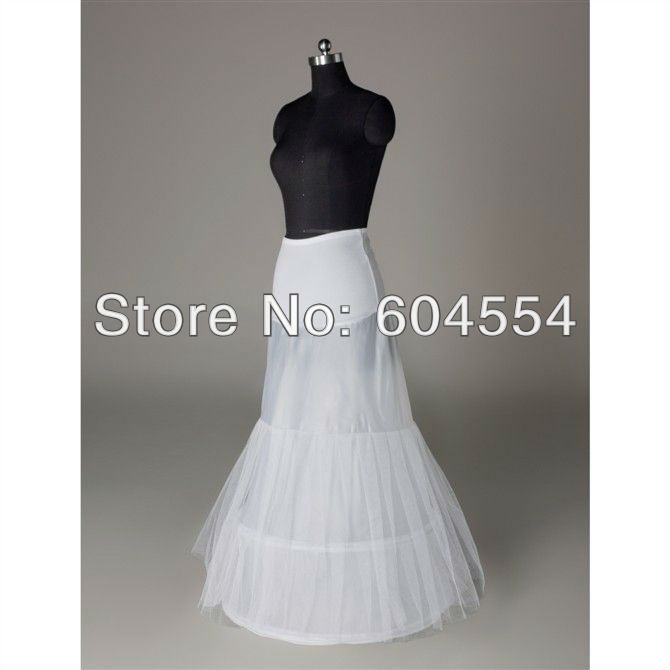 Free Shipping Top Quality In Stock White Bridal Accessories Wedding Dress Two Hoops Mermaid Petticoat/crinoline