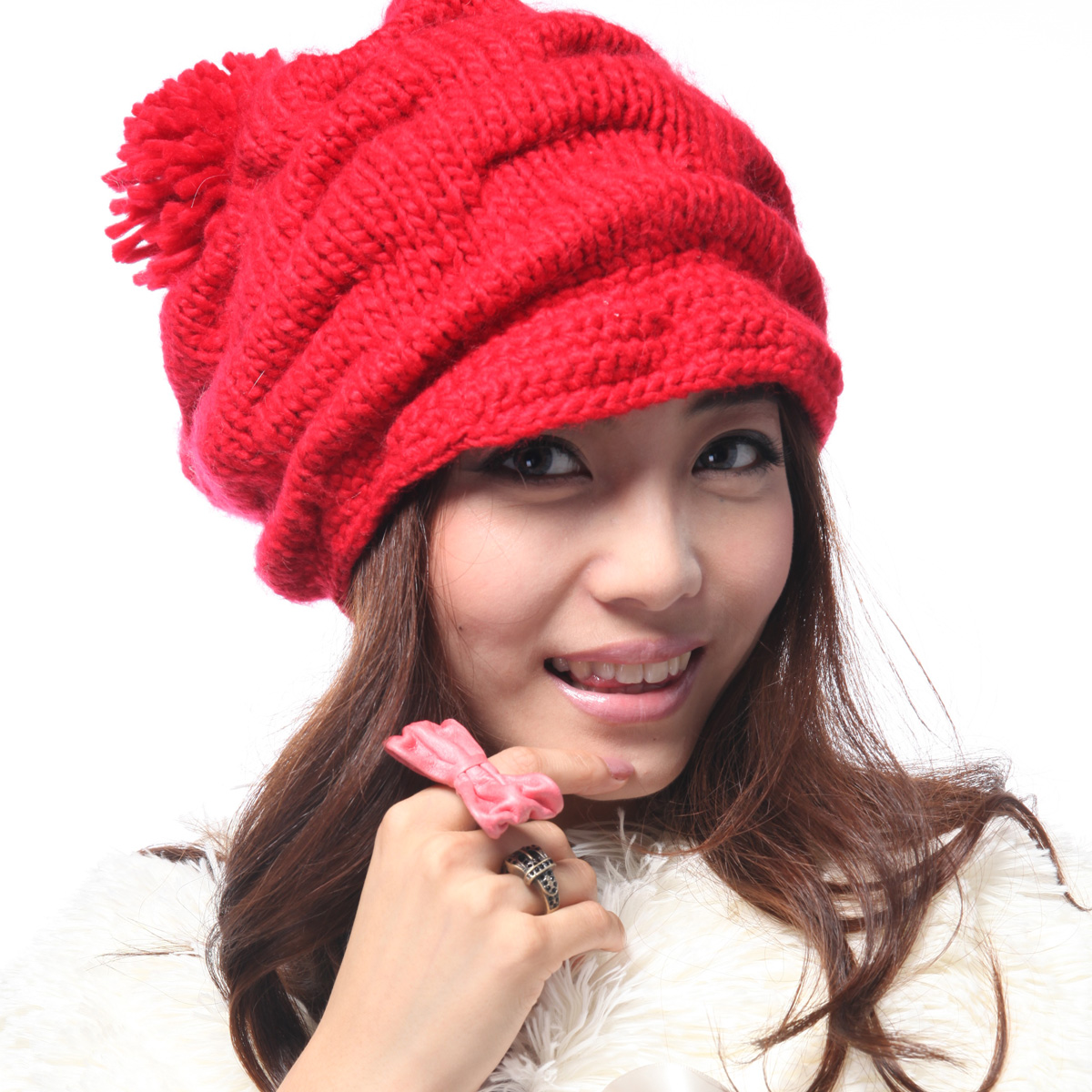 free shipping, Topcul knitted hat, yarn towel ball cap, women's knitted pleated