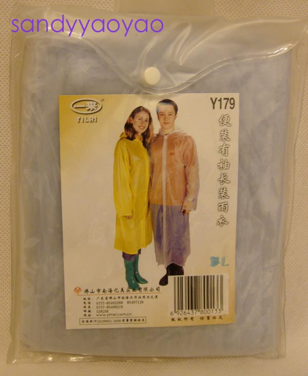 free shipping Transparent poncho adult elastic sleeve length Burberry