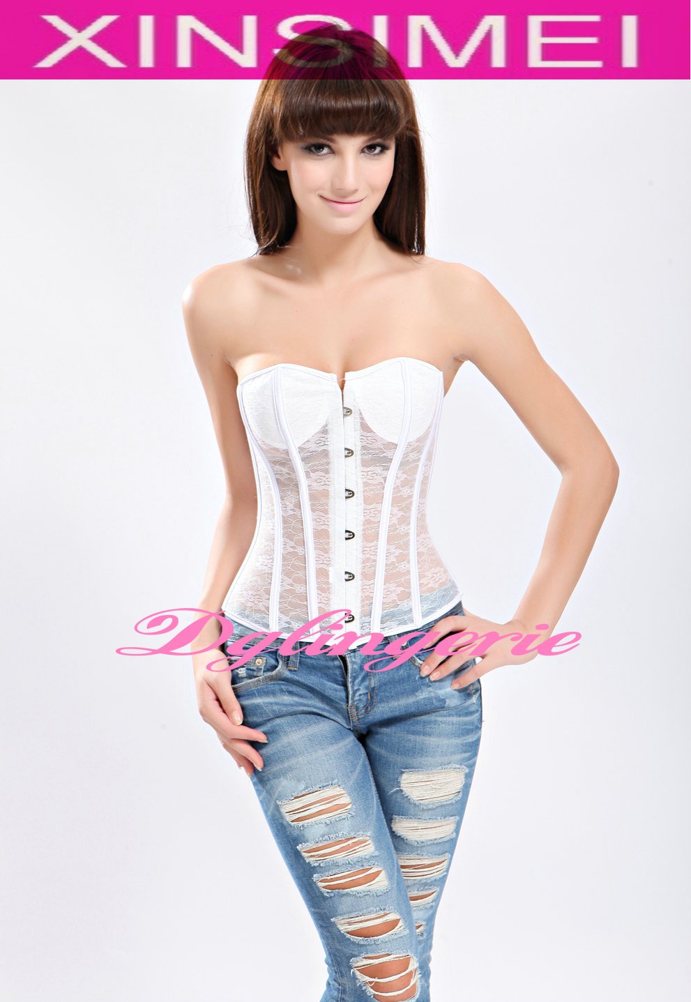 Free Shipping Transparent  White Colour Fashion Sexy Body Shaper