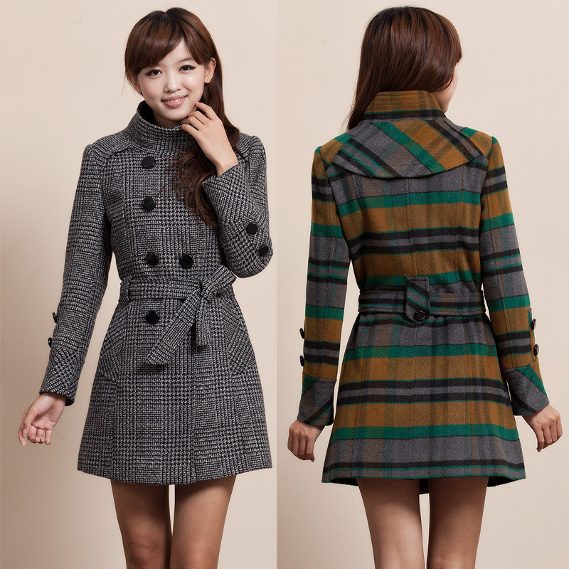 Free shipping Trench woolen outerwear female medium-long cashmere overcoat female outerwear female clothing