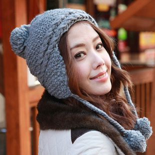 free shipping Trend 3333 winter cap knitted hat knitted handmade cap spherule accessories cap