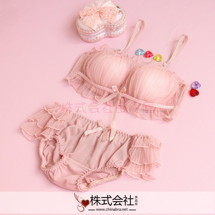 free shipping tube top push up bra lace Transparent ultra-thin underwear bra set chiffon sexy bikini set wholesale&retail