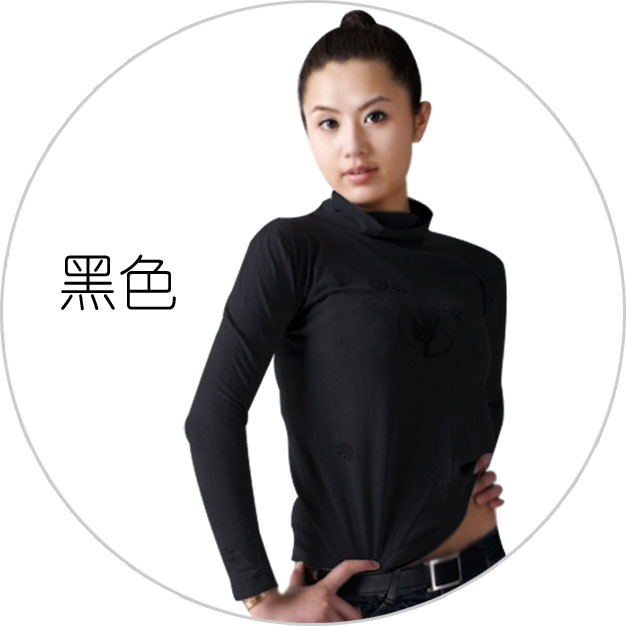 free  shipping Turtleneck basic shirt spring and autumn thin cotton sweater women's stretch cotton long johns jacquard underwear