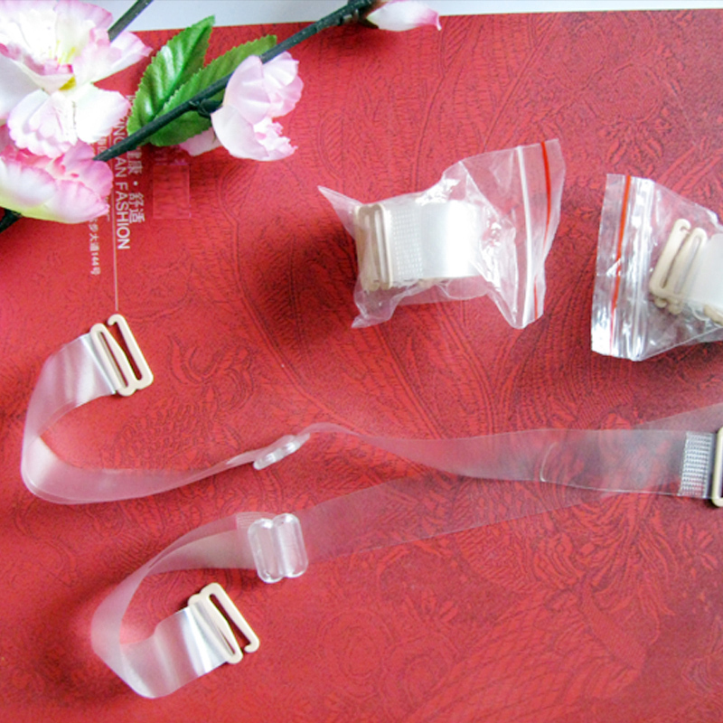 Free shipping Ultra elastic silica gel broadened scrub slip-resistant transparent shoulder strap invisible tape