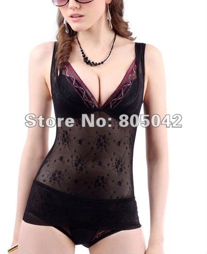 Free shipping Ultra-thin breathe freely abdomen in beautiful body underwear slim fitness suit 2pcs/lot