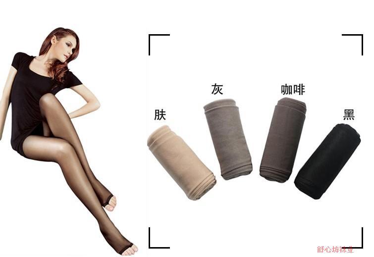 Free   shipping Ultra-thin transparent 12 d peep-toe core stockings fish mouth socks sexy black silk open toe socks panty hose