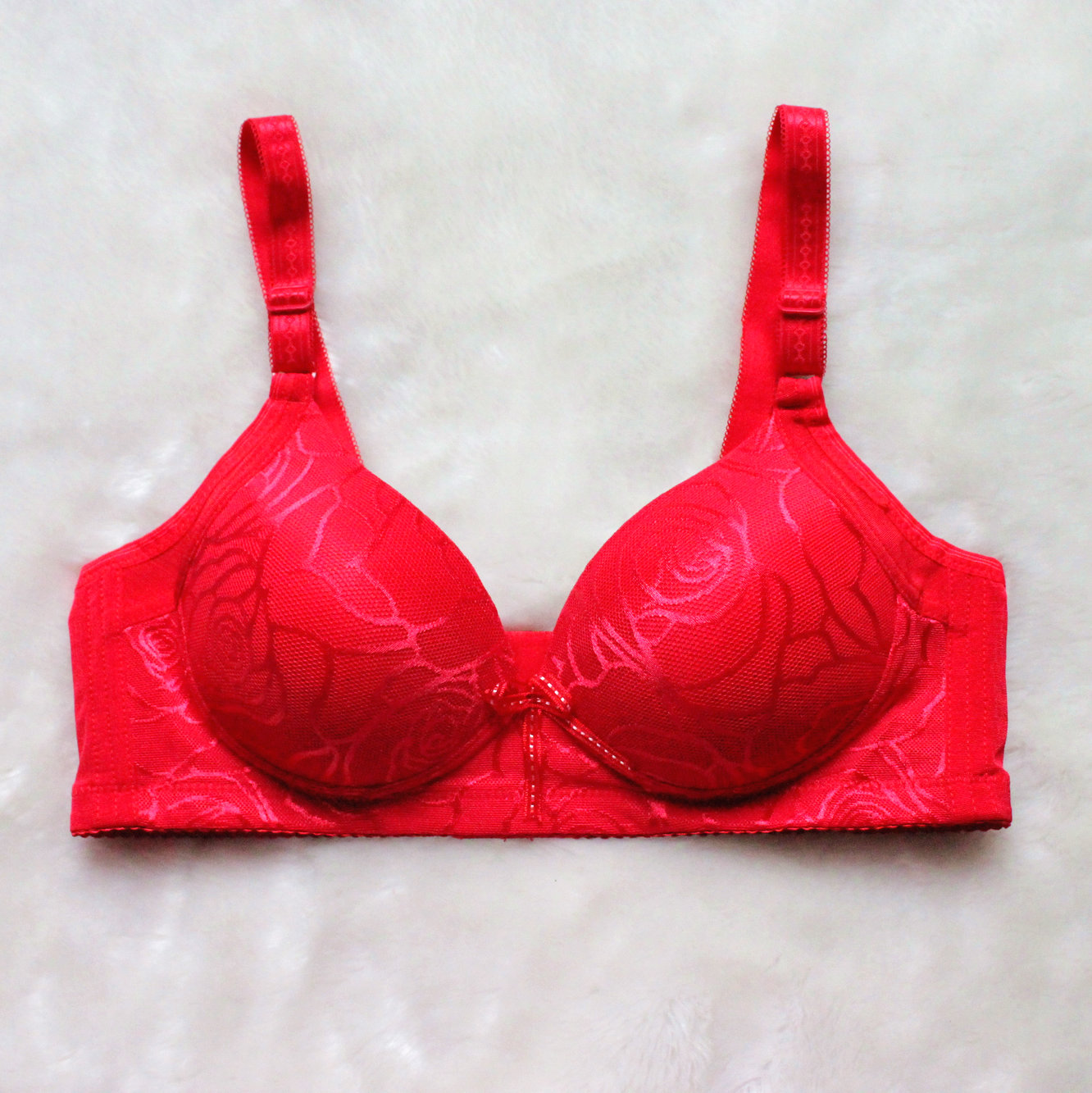 Free shipping Underwear bra wireless thin 80a 36a 85a 90a 95a lace bra red