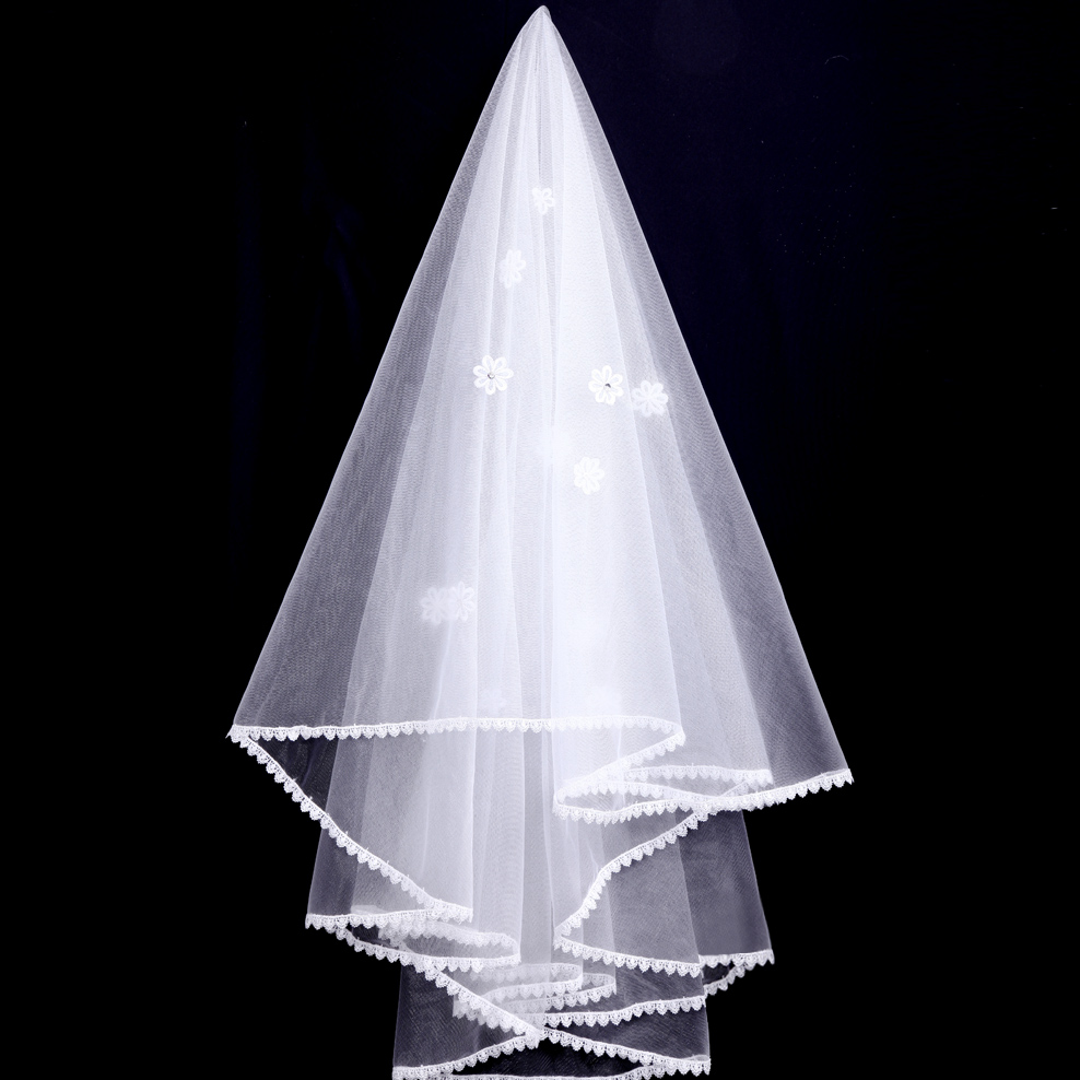 free shipping Urged bride long design veil bridal veil quality veil 065 diameter 3 meters white