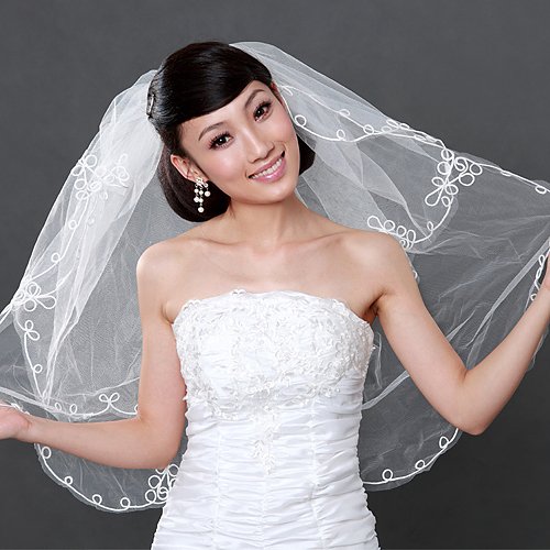 Free shipping urged bride quality bridal veil wedding dress veil long veil 032 whitest