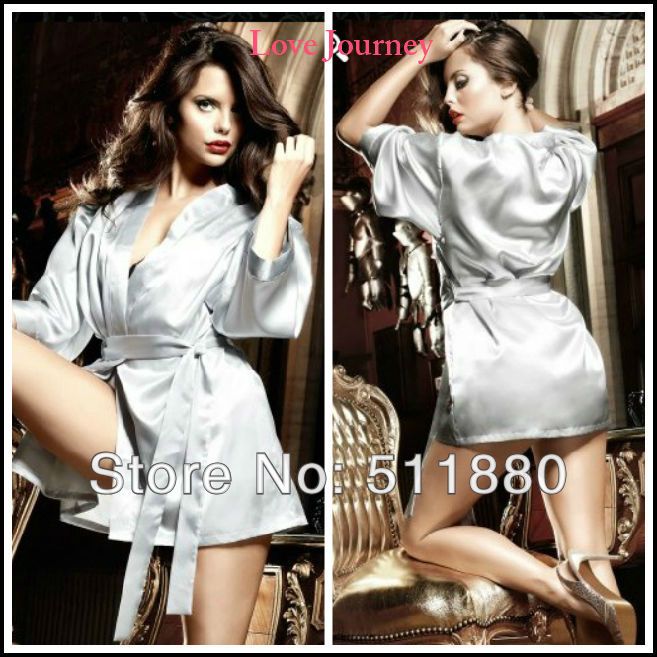 Free Shipping,Velour sexy bathrobe europe style kimono robe temptation underwear twinset,women sleepwear