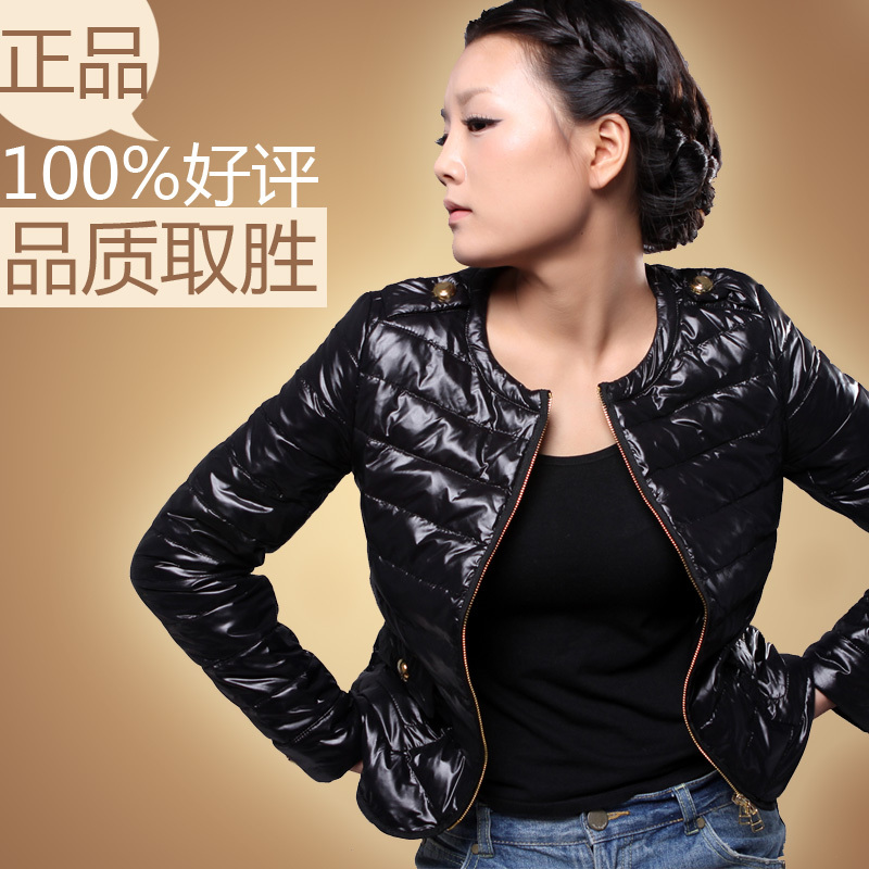 free shipping ! Velvet autumn and winter fashion women's short design down coat female thin