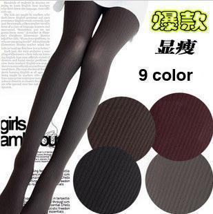 Free shipping velvet vertical stripe sexy stockings /pantyhose