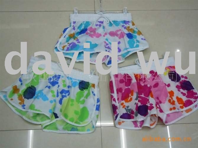 free shipping via DHL, 100%cotton women's beach shorts,wholesale 50pcs/lot