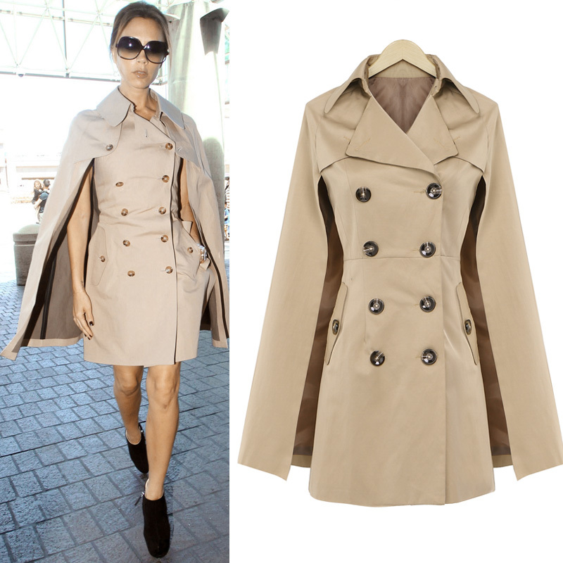 FREE shipping , VICTORIA BECKHAM 2012 Newest Autumn Fashion Trench Coat , Wholesale,A715