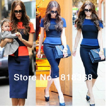 Free Shipping victoria beckham women's fashion dress