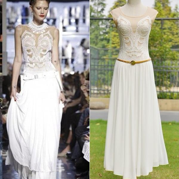 Free shipping vintage grace sleeveless tank ladies ankle-length party lace chiffon long dress new fashion 2013