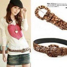 Free shipping VIVI style Fashion Women's Leopard Print Faux Leather Waist belt
