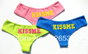 FREE SHIPPING! VS victoria's pants solid women underwear lady's pants pink series low cut pants kiss me brief