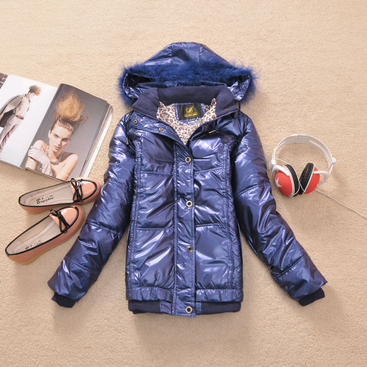 free shipping W-69 2013 female glossy comfortable thermal hooded real fur candy color wadded jacket - 0.67