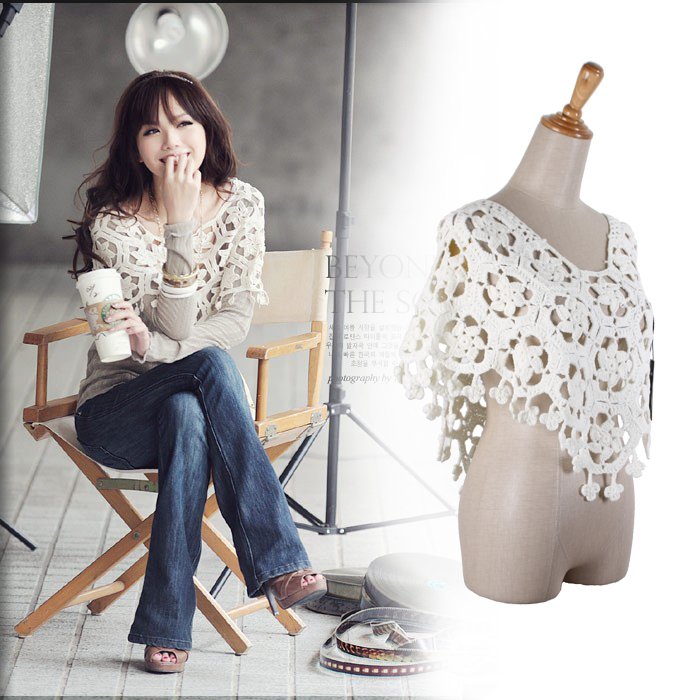 Free Shipping  w2054 fashion cutout crotch cape sweater shirt MY