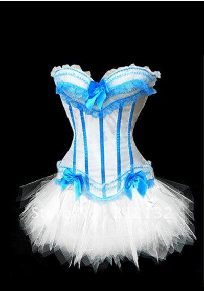 Free Shipping W3301-11 Sexy Corset with Mini Skirt