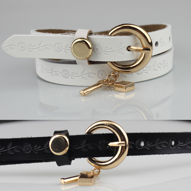 free shipping waistband girdle belts sash Women's women's cowhide belt embossed genuine leather strap belt female