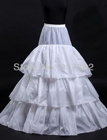 Free shipping! Wedding dress 3 steel ring 3 flounce train bustle falbala crinoline high quality white fashion frills pannier