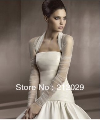 Free Shipping Wedding dress Full Sleeve 2013 Custom Made wedding bridal shawl Wrap Bolero Jacket