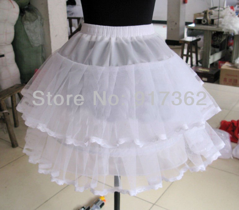 Free shipping! Wedding dress short ballet lace bouffant bustle small tulle crinoline white fashion pannier, wholesale !