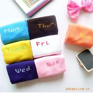 Free shipping Weekly Socks Women Good Mood Seven Double Weekly Socks Gift socks