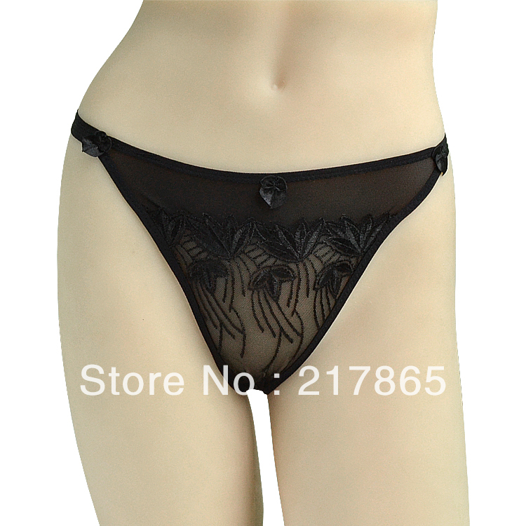 Free shipping wemon's underwear panty transparent thong lace sexy temptation 's charming t  pants