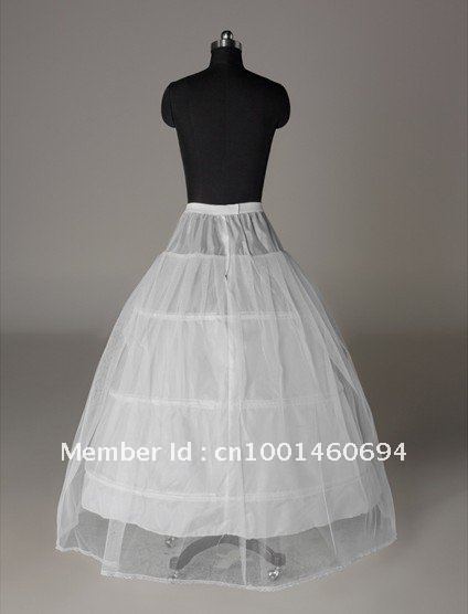 Free Shipping White 3-HOOP  1 LAYER  BRIDAL WEDDING GOWN Crinoline/Petticoat